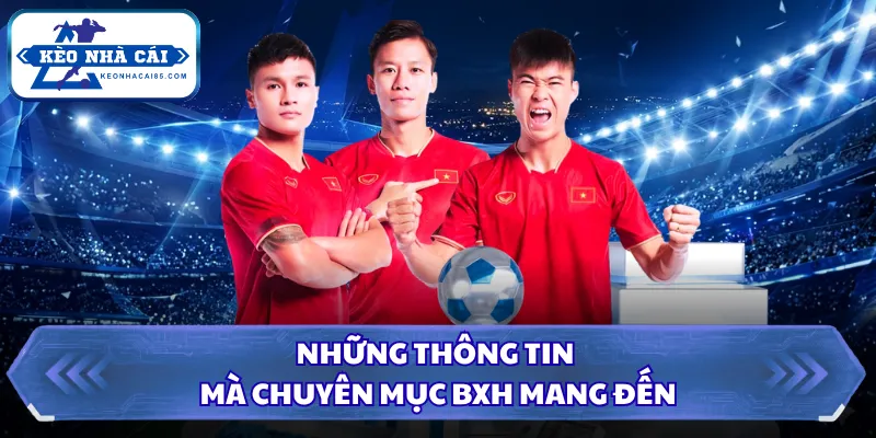 Bảng Xếp Hạng - Cập Nhật BXH Mới Nhất Trên Kèo Nhà Cái 23 Những thông tin mà chuyên mục BXH mang đến